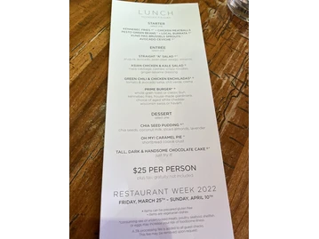Beatrix menu photo