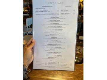 Beatrix menu photo