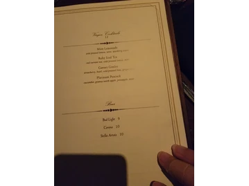 Beauty & Essex menu photo