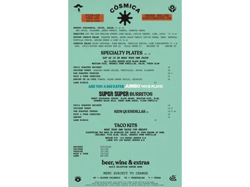 Beehive Restaurant menu photo