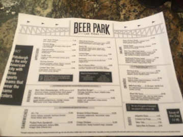 Beer Park menu photo