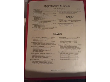 Bella Italia menu photo