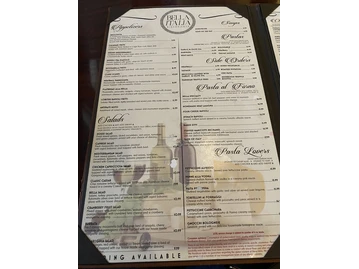 BELLA Italia Ristorante menu photo