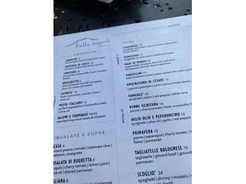Bella Napoli menu photo