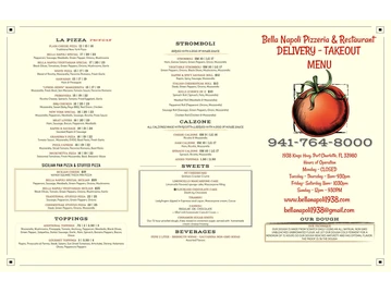Bella Napoli Pizzeria & Restaurant menu photo