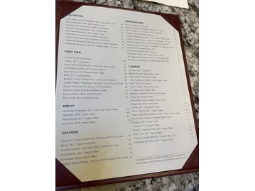 Bella Siena menu photo