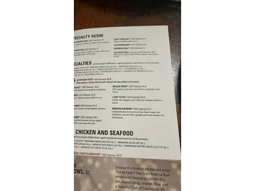 Benihana menu photo