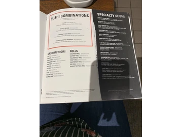 Benihana menu photo
