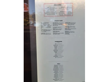 Benihana menu photo