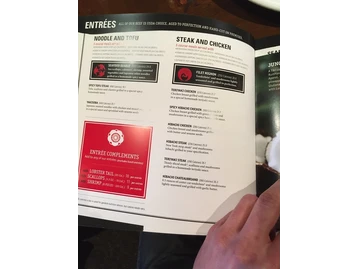 Benihana menu photo