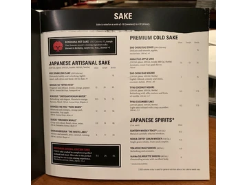 Benihana menu photo