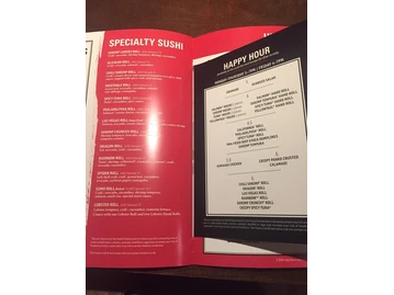 Benihana menu photo