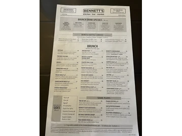 Bennett's Kitchen Bar Market menu photo