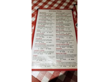 Bill's Pizza menu photo