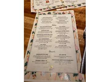 Billy's At The Beach menu photo