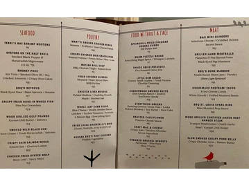 Bird & The Bottle menu photo
