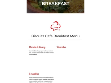 Biscuits Cafe menu photo