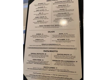 Bistro 821 menu photo