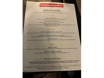Bistronomic menu photo