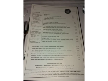 Bix menu photo