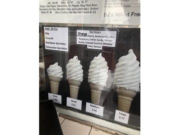 BJ's Velvet Freez menu photo