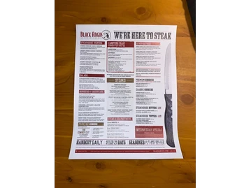 Black Angus Steakhouse menu photo