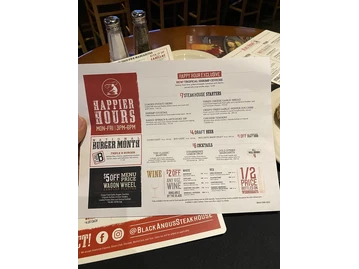 Black Angus Steakhouse menu photo