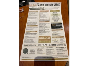 Black Angus Steakhouse menu photo