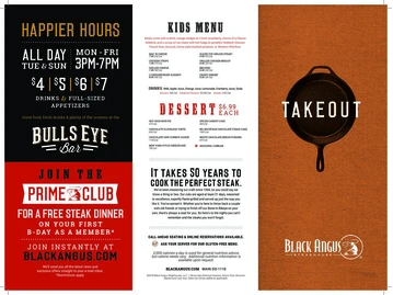 Black Angus Steakhouse menu photo