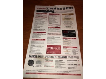Black Angus Steakhouse menu photo