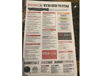 Black Angus Steakhouse menu photo