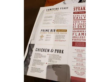 Black Angus Steakhouse menu photo