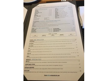 black & blue steak and crab, Albany NY menu photo