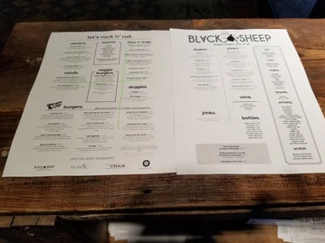 Black Sheep Burgers and Shakes menu photo