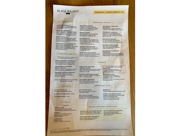 Black Walnut Cafe menu photo