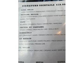 Blade 1936 menu photo
