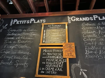 Bleu Bohème menu photo