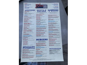 Blue 32 Sports Grill menu photo