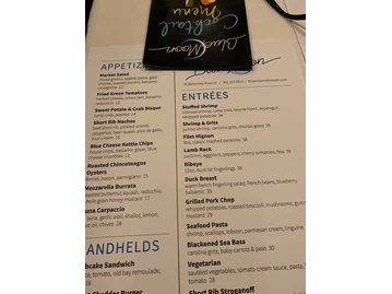 Blue Moon menu photo