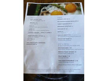 Blue Ridge menu photo
