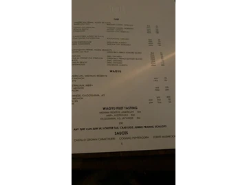 BlueBlood Steakhouse menu photo