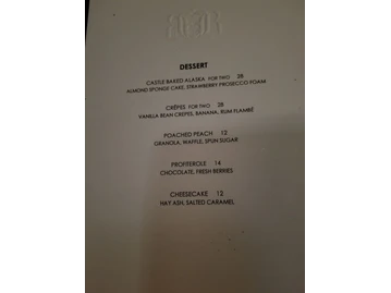 BlueBlood Steakhouse menu photo