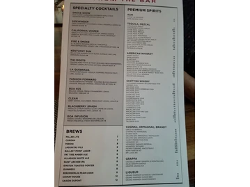 BOA Steakhouse menu photo