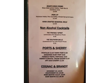 Boar's Head Grill & Tavern menu photo