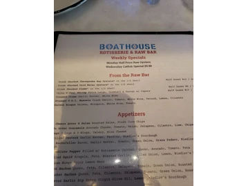 Boathouse Rotisserie & Raw Bar menu photo