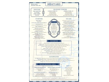 Boatyard menu photo