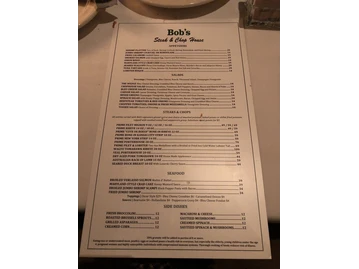 Bob's Steak & Chop House menu photo