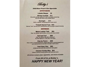 Bobby's Restaurant & Lounge menu photo