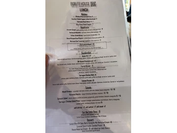 Boiler House Texas Grill & Wine Garden menu photo