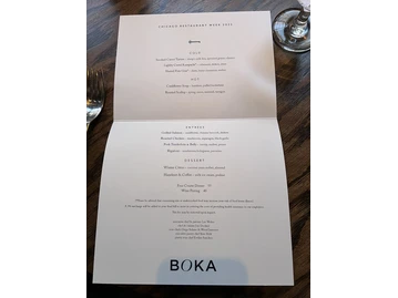 Boka menu photo